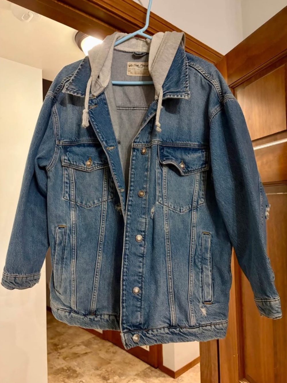 Free People Hooded Denim Jacket